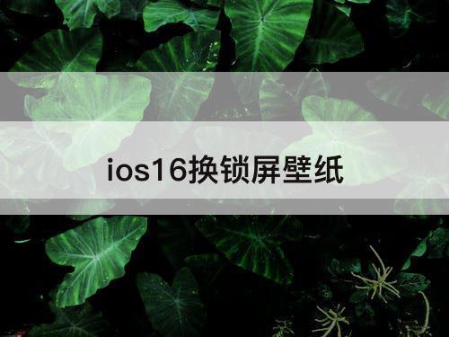 ios16换锁屏壁纸