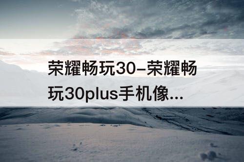 荣耀畅玩30-荣耀畅玩30plus手机像素